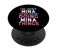 Sono solo Mina qui a fare il nome di Mina Things PopSockets PopGrip Adesivo