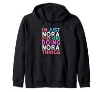 Sono Solo Nora Qui a Fare Il Nome di Nora Things Felpa con Cappuccio