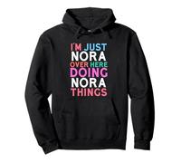 Sono Solo Nora Qui a Fare Il Nome di Nora Things Felpa con Cappuccio