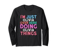Sono Solo Olivia Qui a Fare Il Nome di Olivia Things Maglia a Manica