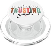 Sono solo qui fuori a fidarmi di Dio cristiano uomini donne cristo PopSockets PopGrip per MagSafe