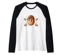 Sono Solo Qui per Gli Amanti delle Uova di Cioccolato Dolce Maglia con Maniche Raglan