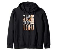 Sono Solo Qui per Il Tofu Felpa con Cappuccio