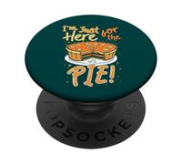 Sono solo qui per la torta di zucca divertente Ringraziamento PopSockets PopGrip Adesivo