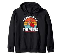 Sono Solo Qui Per Le Vene - Funny Phlebotomist Felpa con Cappuccio