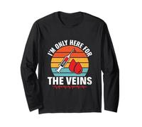 Sono Solo Qui Per Le Vene - Funny Phlebotomist Maglia a Manica