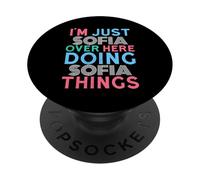 Sono solo Sofia qui a fare Sofia Cose Nome PopSockets PopGrip Adesivo