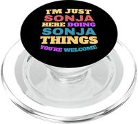 Sono solo Sonja che fa Sonja Cose Sei il benvenuto PopSockets PopGrip per MagSafe