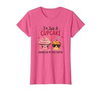 Sono Solo Un Cupcake Che Cerca Il Mio Stud Muffin Sweet Love Maglietta, Donna, Rosa mélange, M