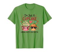Sono Solo Un Cupcake Che Cerca Il Mio Stud Muffin Sweet Love Maglietta, Uomo, Erba, 3XL