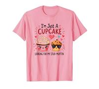 Sono Solo Un Cupcake Che Cerca Il Mio Stud Muffin Sweet Love Maglietta, Uomo, Rosa, L