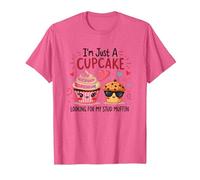 Sono Solo Un Cupcake Che Cerca Il Mio Stud Muffin Sweet Love Maglietta, Uomo, Rosa mélange, L
