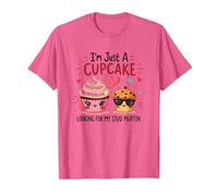 Sono Solo Un Cupcake Che Cerca Il Mio Stud Muffin Sweet Love Maglietta, Uomo, Rosa mélange, XL