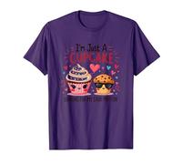 Sono Solo Un Cupcake Che Cerca Il Mio Stud Muffin Sweet Love Maglietta, Uomo, Viola, S