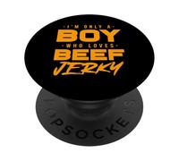Sono solo un ragazzo che ama il manzo essiccato Design PopSockets PopGrip Adesivo