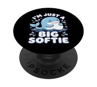 Sono solo una grande balena morbida e carina che guarda gli animali dell'oceano PopSockets PopGrip Adesivo