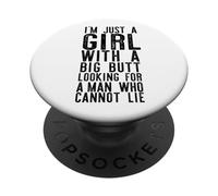 SONO SOLO UNA RAGAZZA CON UN GRANDE UOMO DALL'ASPETTO CHE GUARDA NON PUÒ MENTIRE PopSockets PopGrip Adesivo