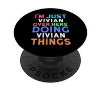 Sono solo Vivian qui a fare cose Vivian Vivian PopSockets PopGrip Adesivo