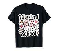 Sono Sopravvissuto 67 Giorni di Scuola Divertente 67 Insegnanti Studenti Meme Maglietta