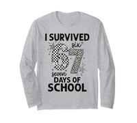 Sono Sopravvissuto 67 Giorni di Scuola Sei Sette Insegnanti Bambini Maglia a Manica