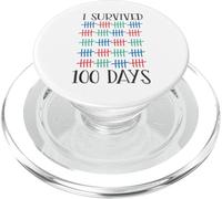 Sono sopravvissuto a 100 Days Count Funny School Celebrazione della pietra miliare PopSockets PopGrip per MagSafe