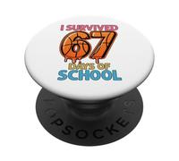Sono sopravvissuto a 67 giorni di scuola Basket Sei sette insegnanti PopSockets PopGrip Adesivo