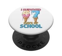 Sono sopravvissuto a 67 giorni di scuola Gelato Sei sette insegnante PopSockets PopGrip Adesivo