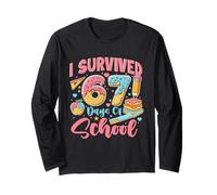 Sono Sopravvissuto a 67 Giorni di Scuola - Sei Sette Studenti Meme Maglia a Manica