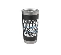 Sono sopravvissuto a Drake Passage To From Antartide Survivor Bicchiere termico in acciaio inox doppia parete