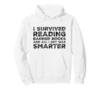 Sono Sopravvissuto a Leggere Libri vietati Bookworm Bibliotecario Reader Felpa con Cappuccio