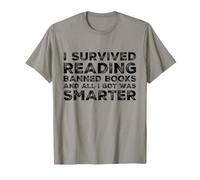 Sono Sopravvissuto a Leggere Libri vietati Bookworm Bibliotecario Reader Maglietta
