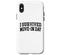 Sono sopravvissuto a Move In Day College Uni Chaos Dark Graphic Custodia per iPhone X/XS