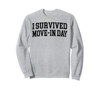 Sono Sopravvissuto a Move in Day College Uni Chaos Dark Graphic Felpa