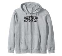 Sono Sopravvissuto a Move in Day College Uni Chaos Dark Graphic Felpa con Cappuccio