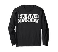 Sono Sopravvissuto a Move in Day College Uni Chaos Graphic Maglia a Manica