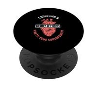 Sono sopravvissuto a un attacco di cuore Qual è il tuo superpotere cardiaco PopSockets PopGrip Adesivo