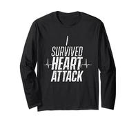 Sono Sopravvissuto a Un Attacco di Cuore Survivor Infarct Hearts Surgery Maglia a Manica
