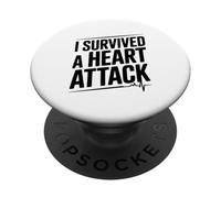 Sono sopravvissuto a un battito cardiaco guerriero infarto PopSockets PopGrip Adesivo