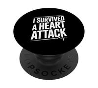 Sono sopravvissuto a un battito cardiaco guerriero infarto PopSockets PopGrip Adesivo