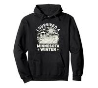 Sono Sopravvissuto a Un Inverno del Minnesota Felpa con Cappuccio