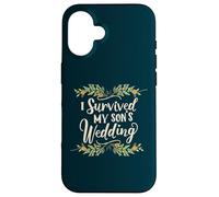 Sono sopravvissuto al matrimonio di mio figlio, il trionfo dei genitori, mamma, papà, floreale Custodia per iPhone 16