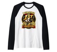 Sono Sopravvissuto al Mio Primo torneo di Jiu-Jitsu Maglia con Maniche Raglan
