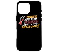 Sono sopravvissuto alla chirurgia a cuore aperto Survivor alla chirurgia cardiaca Custodia per iPhone 16 Pro Max