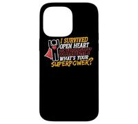 Sono sopravvissuto alla chirurgia a cuore aperto Survivor alla chirurgia cardiaca Custodia per iPhone 14 Pro Max