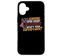 Sono sopravvissuto alla chirurgia a cuore aperto Survivor alla chirurgia cardiaca Custodia per iPhone 16 Plus