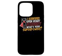 Sono sopravvissuto alla chirurgia a cuore aperto Survivor alla chirurgia cardiaca Custodia per iPhone 15 Pro Max
