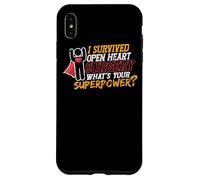 Sono sopravvissuto alla chirurgia a cuore aperto Survivor alla chirurgia cardiaca Custodia per iPhone XS Max