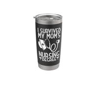 Sono sopravvissuto alla laurea infermieristica di mia madre RN LPN CNA Bicchiere termico in acciaio inox doppia parete