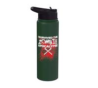 Sono sopravvissuto all'apocalisse zombie Stainless Steel Insulated Water Bottle