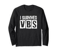 Sono sopravvissuto alle vacanze estive scuola biblica cristiano vbs carino Maglia a Manica